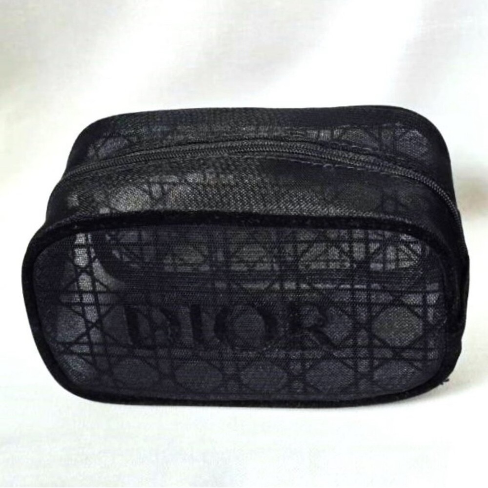 Dior Black Mesh Pouch NIB Dior Cosmetic Case - Picture 4 of 4